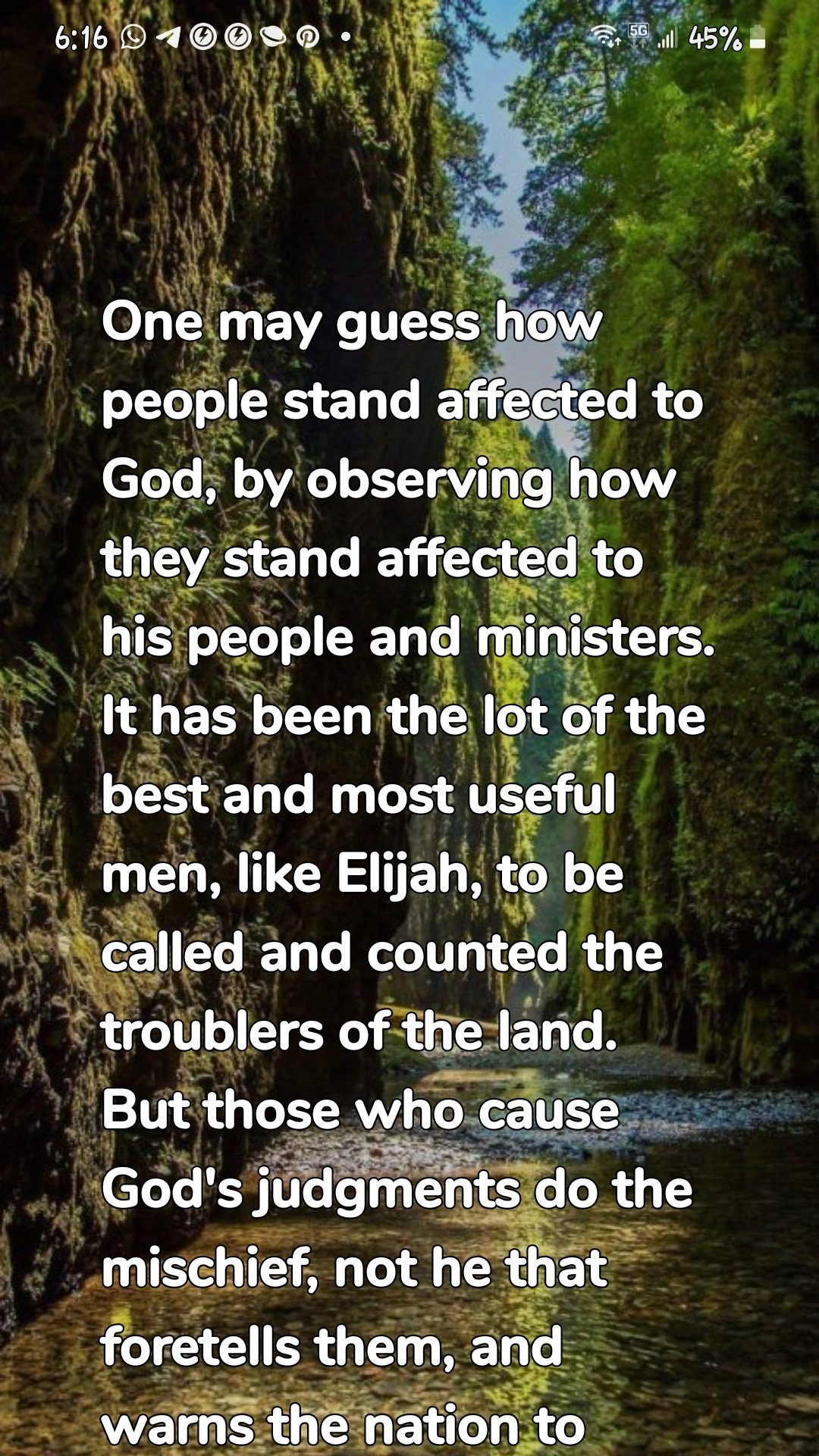 One may guess how people stand affected to God, by observing how they stand affected to his people and ministers. It has been the lot of the best and most useful men, like Elijah, to be called and counted the troublers of the land. But those who cause God's judgments do the mischief, not he that foretells them, and warns the nation to repent.
