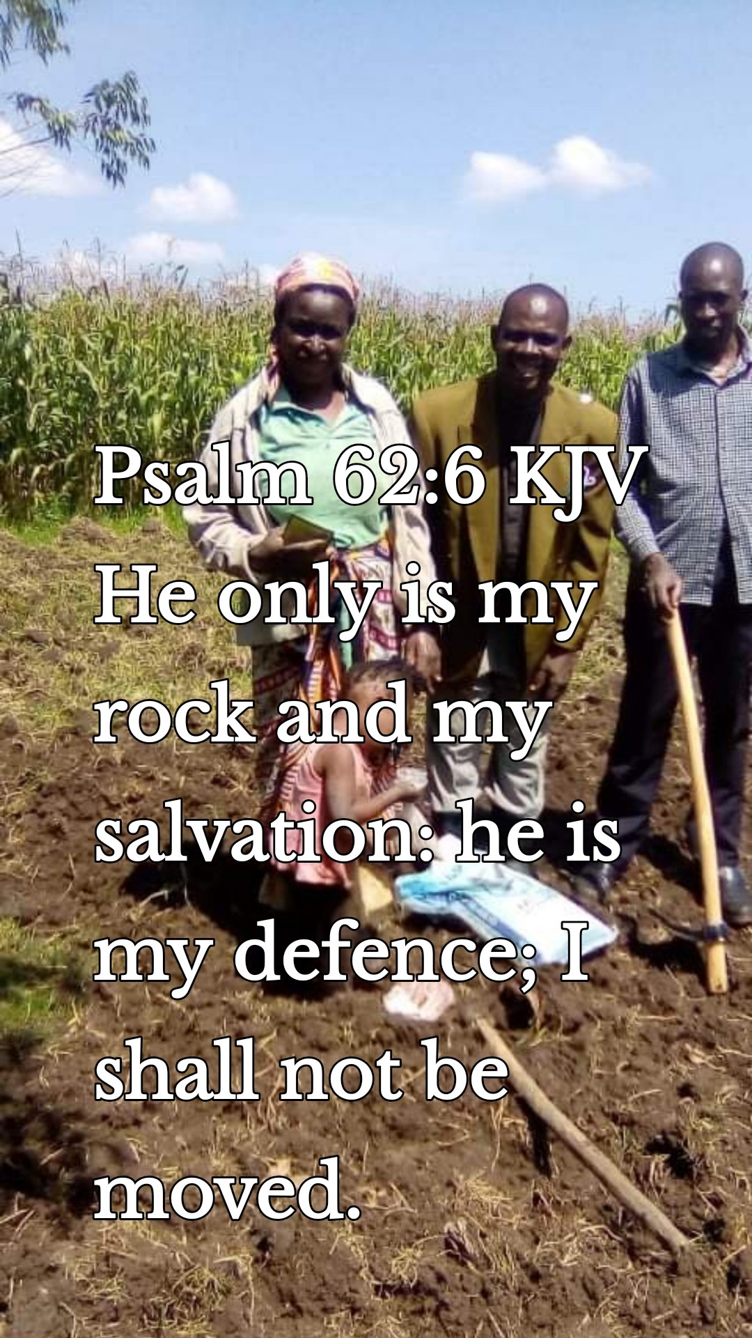Psalm 62:6 KJV
He only is my rock and my salvation: he is my defence; I shall not be moved.