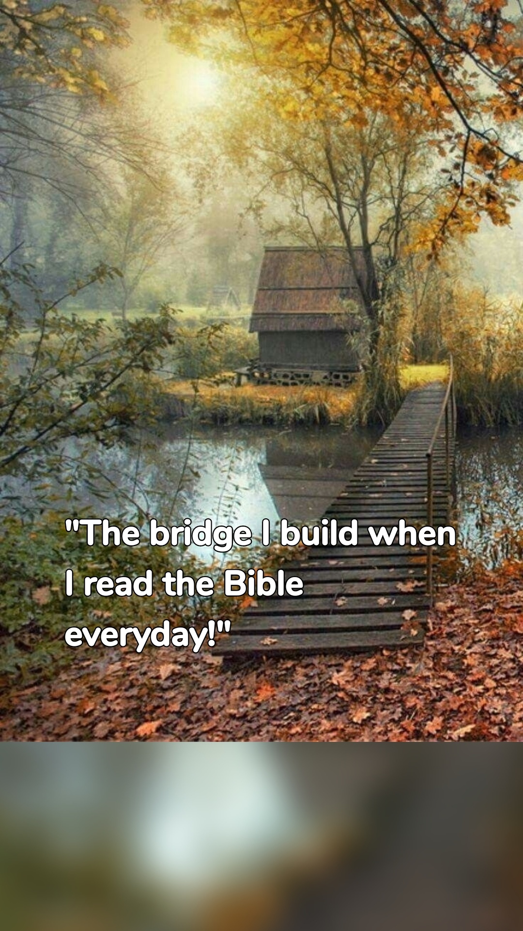 u0022The bridge I build when I read the Bible everyday!u0022
